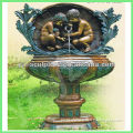 cast brass children water wall fountain for sale